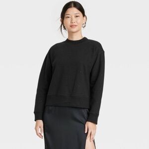 A New Day | Jeweled Pullover Sweatshirt in Black Size XS/S